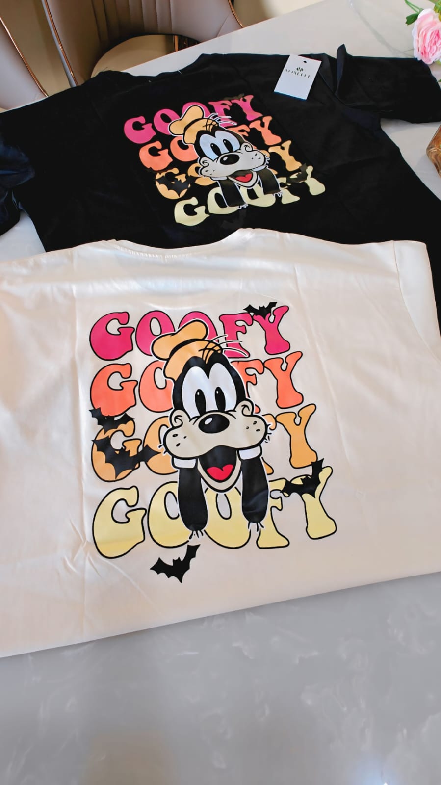 Disney Goofy Friends Oversize Black T-shirts