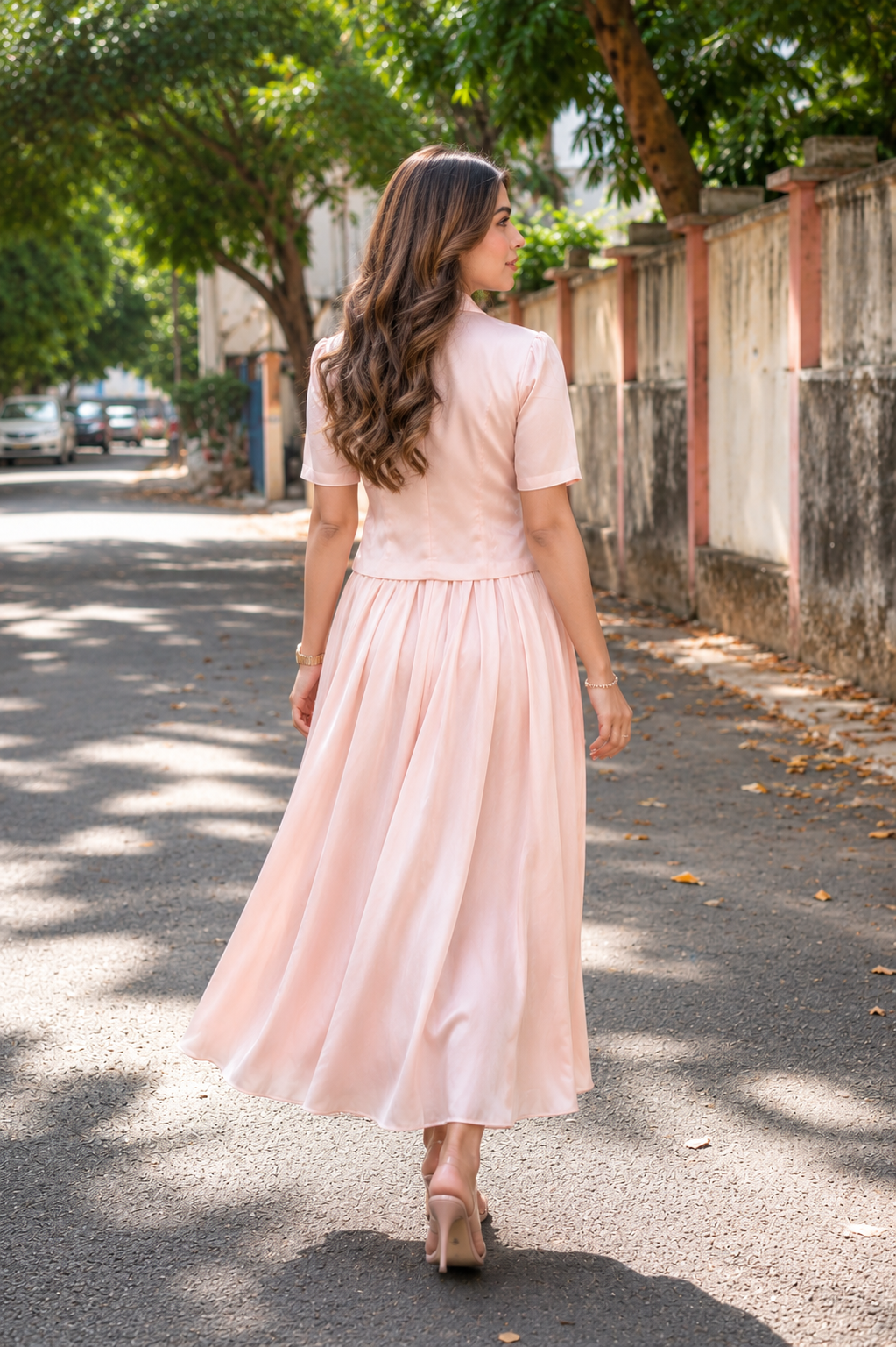 Voxelle Women's Blush Pink Korean Chic Co-Ord Set