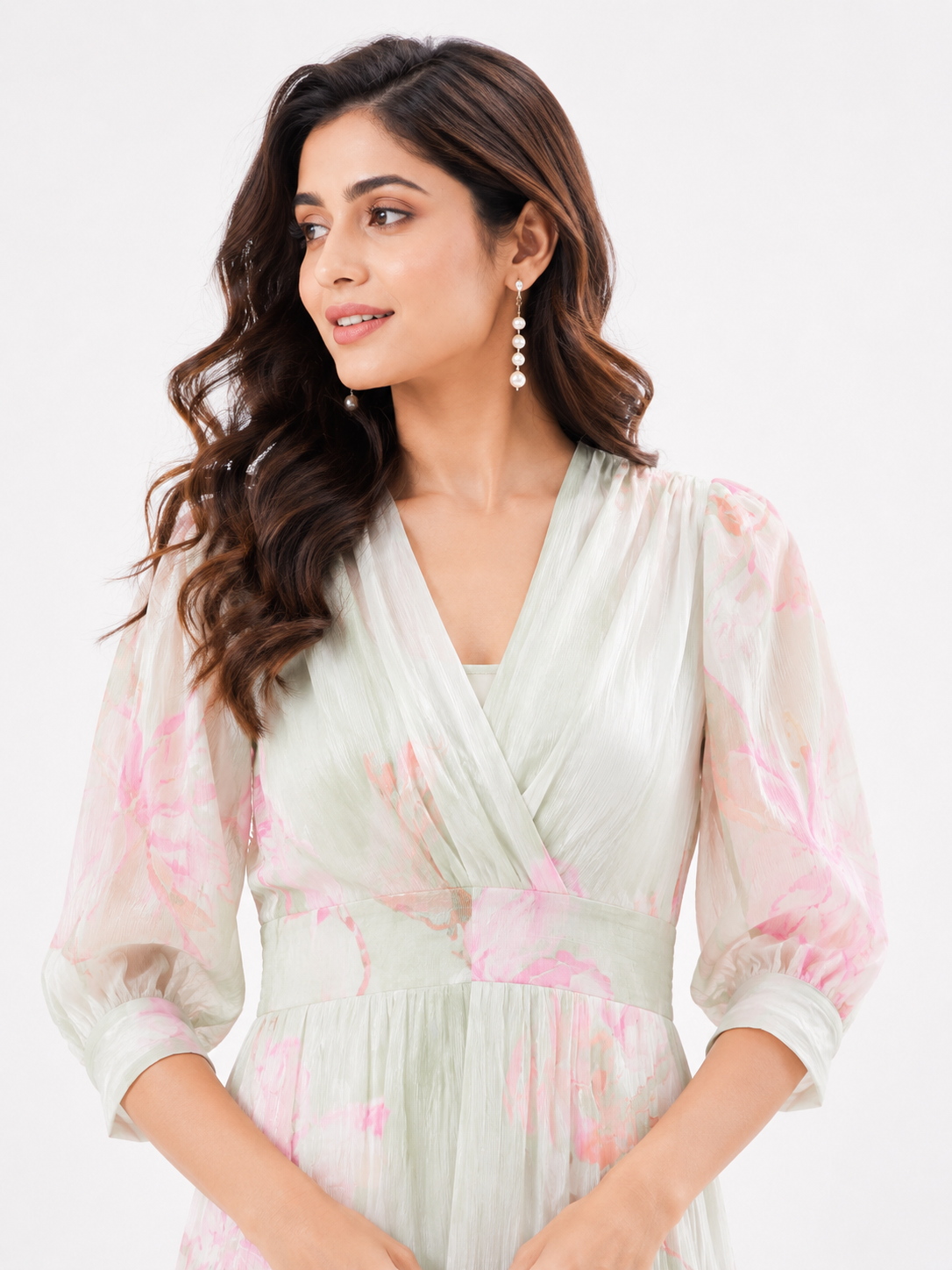 Voxelle Mint Blossom Maxi Dress